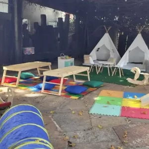 Espaço Kids completo montado no evento